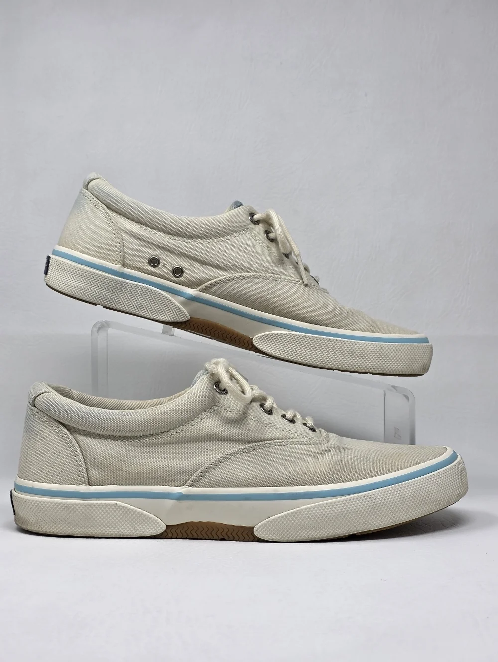 Sperry Striper II CVO Men's Size 8.5 White Canvas Top Sider Sneaker Pre-owned